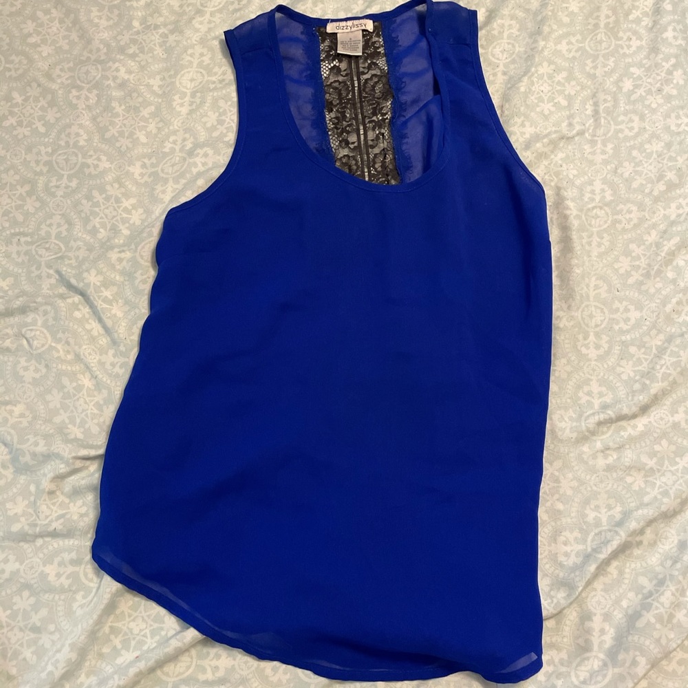 Dizzy Lizzy navy blue tank